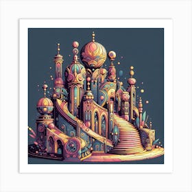 Psychedelic City Art Print