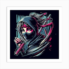 Ninja Girl 2 Art Print