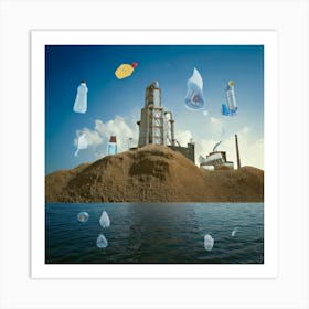 Firefly Pollution, Air, Water, Plastic, Icons, Environment, Contamination, Waste, Toxins, Chemicals, (10) Art Print