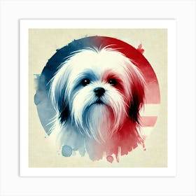 Watercolor Lhasa Apso 3 Art Print