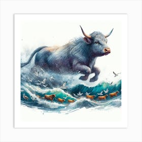 Cow Watercolour Art Print 3 Art Print