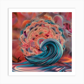 Psychedelic Wave Art Print