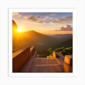 Sunset In Mexico Art Print