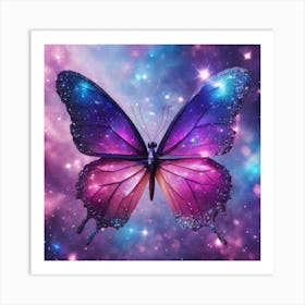 Butterfly In Space Art Print