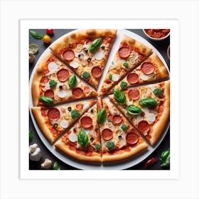 Pizza On A Plate 4 Art Print