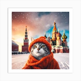 Cute Cat Takes A Selfie 1 Art Print