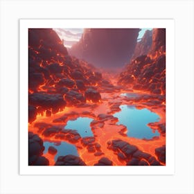 Lava Lake Art Print