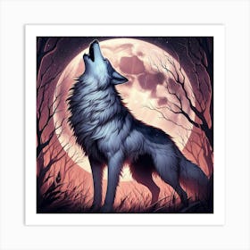 Howling Wolf 2 Art Print