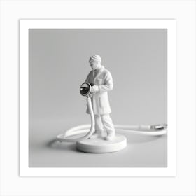 Doctor In White Coat Art Print