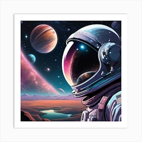 Astronaut In Space 1 Art Print