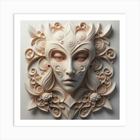 Woman'S Face 1 Art Print