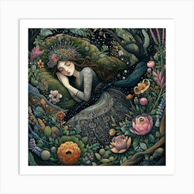 Dreaming Girl Art Print