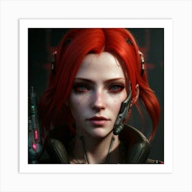 Red Haired Warrior 3 Art Print