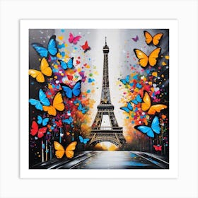 Butterflies In Paris 13 Art Print