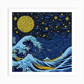 Great Wave Off Kan Art Print