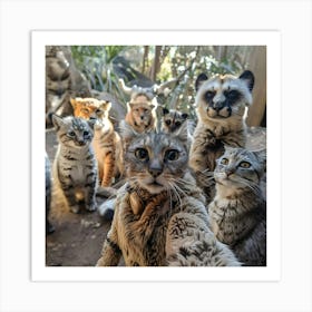 Animal Selfie Art Print