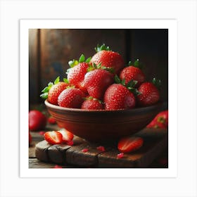 Strawberries In A Bowl 1 Art Print