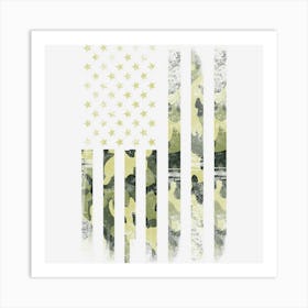 Us Camo Flag Art Print