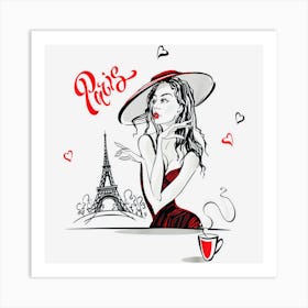 Paris Girl Art Print