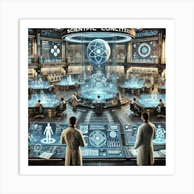 A Futuristic Sci Fi Scene Showcasing The Scientifi 1 Art Print