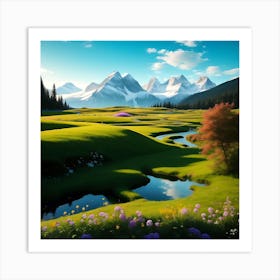 Mountain view Art Print