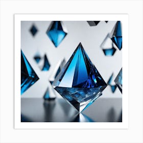 Blue Diamonds Art Print