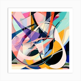 Abstract Shapes Trendy Art Print Art Print