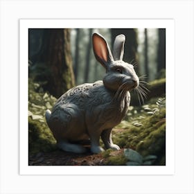 Rabbit In The Woods 60 Art Print