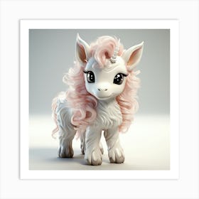 Unicorn 3d Model 20 Art Print