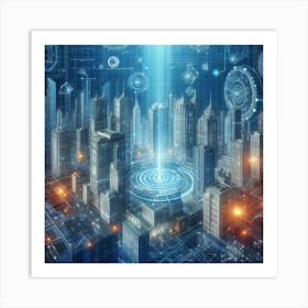 Futuristic City 1 Art Print