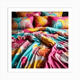 Colorful Bedding Set Art Print