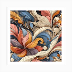 Abstract Floral Pattern Art Print