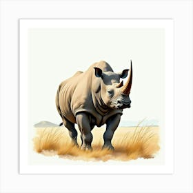 Rhinoceros 2 Art Print