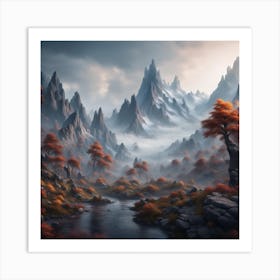 Mountain Landscape Art Print