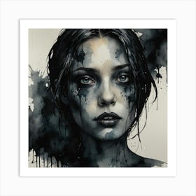 Splatter Girl 1 Art Print