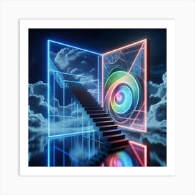 Futuristic Stairway Art Print