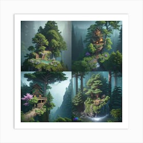 One Tree On The Top Of The Mountain Towering 8 Art Print
