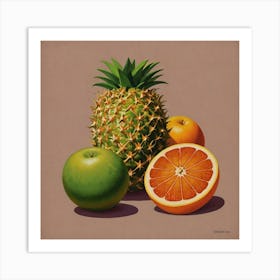 Oranges And Pineapples Art Print