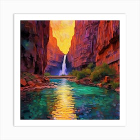 Grand Canyon Waterfall Art Print