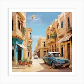 Car In The Street Art Print