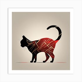 Cat Silhouette Art Print