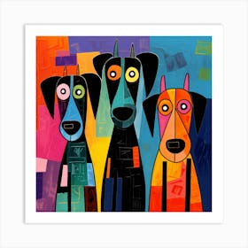 Three Dogs 6 Art Print