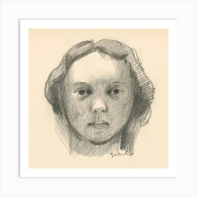 Portrait Study Of Mrs. Galand, Mikuláš Galanda Art Print