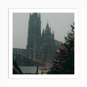 Christmas Market In Prague Art Print