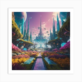 Space Zen Garden Art Print