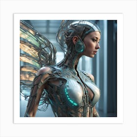 Futuristic Woman Art Print