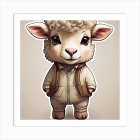 Cute Sheep Art Print