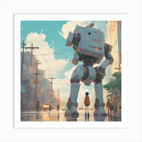 Robots In The City 1 Art Print