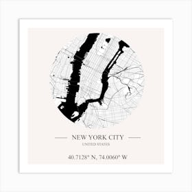 New York City Map Art Print