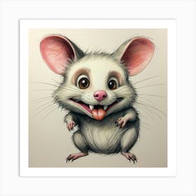 Cute Mouse Illustration Art Print